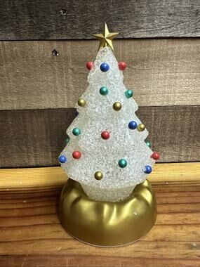 Vintage Avon Gift Collection Twinkling Christmas Tree Decoration 8.5” In Box